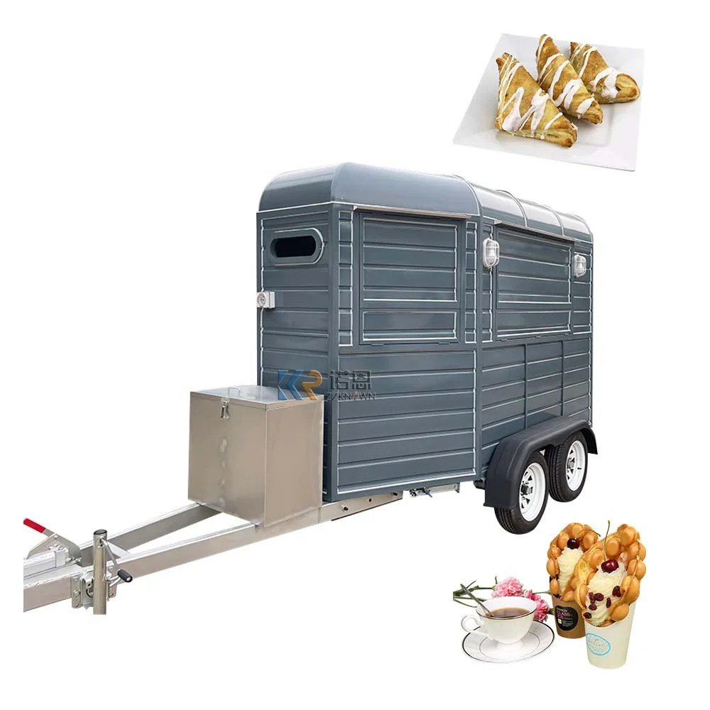 Design Straataanhangwagen Restaurant Voedselkar Voedselcabine Kiosk Mobiele pizzavaten Buitenverkoop Auto Voedselwagen