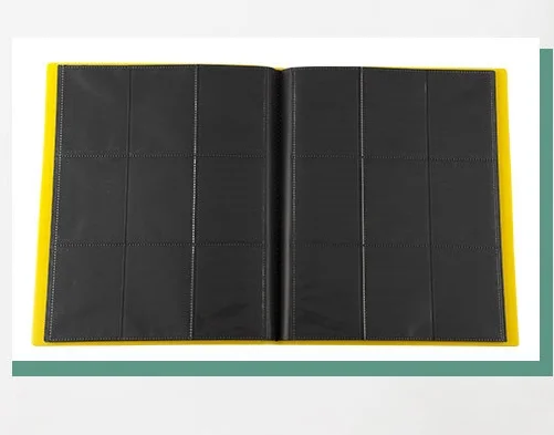 Álbum de almacenamiento de cartas de juego de plástico transparente de nueve páginas, 360 cuadrículas, con correas, colección de tarjetas de estrellas, juego de carpetas de álbum de fotos