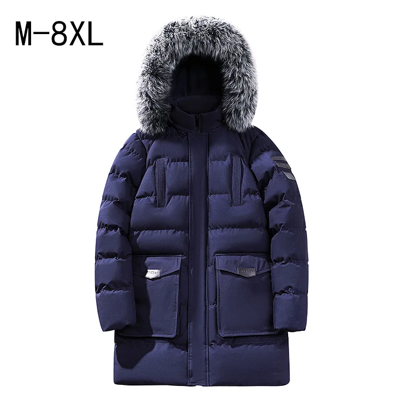 

Winter Windproof Men's Faux Jacket Casual Polyester Coat with Detachable Hood Zip-Up Front Long Sleeves & Pockets Winter Clothes