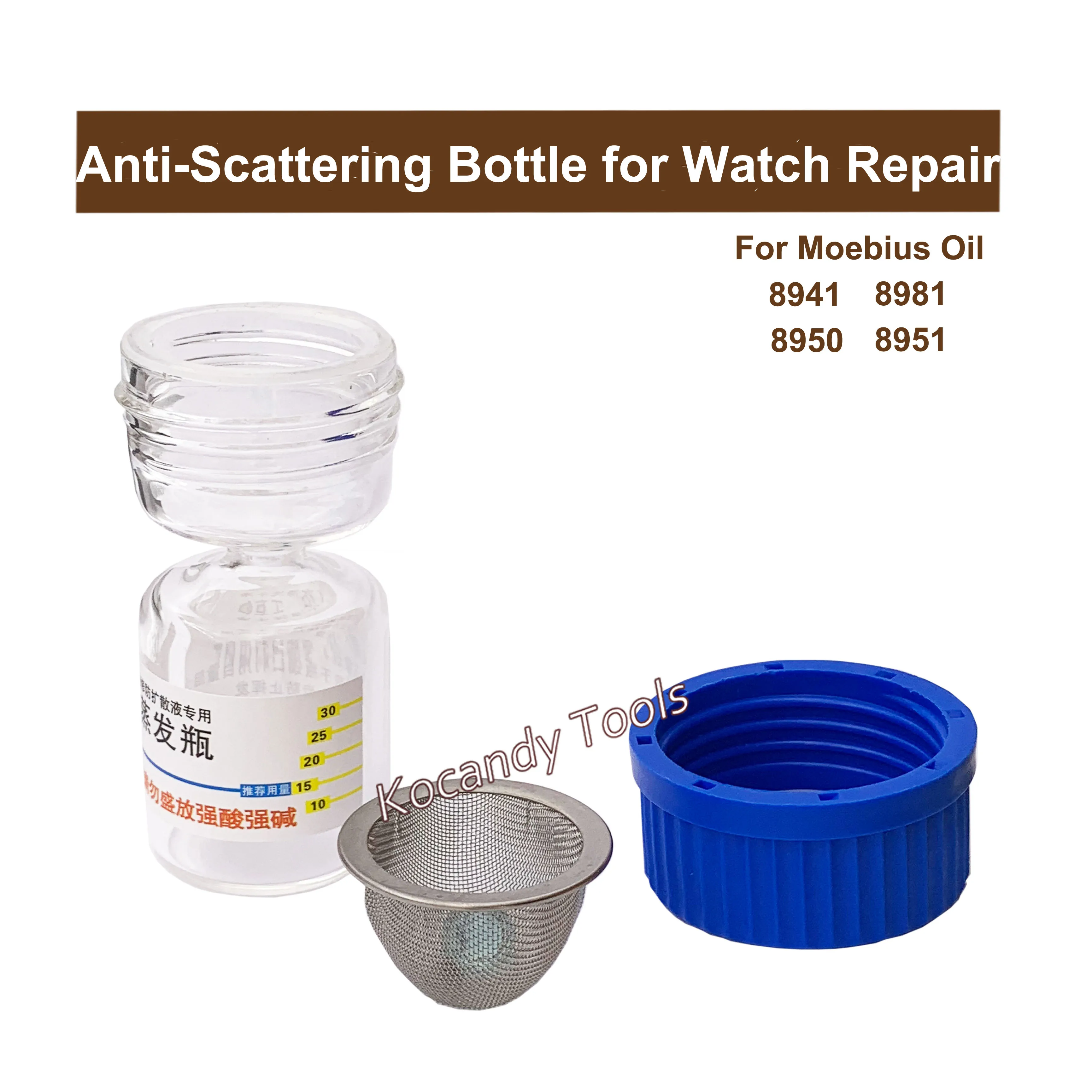 زجاجة مضادة للناثر لإصلاح الساعات الاحترافية زجاجة زجاجية خفيفة الوزن باللون الأزرق لساعة Moebius No 8940,8941, 8950, 8951 Oi