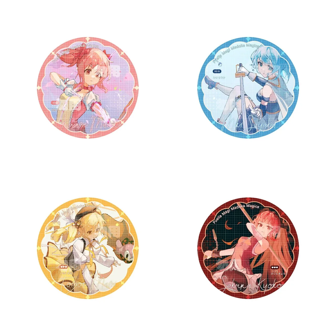 Anime Puella Magi Madoka Magica Figures Kaname Madoka Miki Sayaka Metal Badge Character Tomoe Mami Cute Christmas Pin Decor Gift