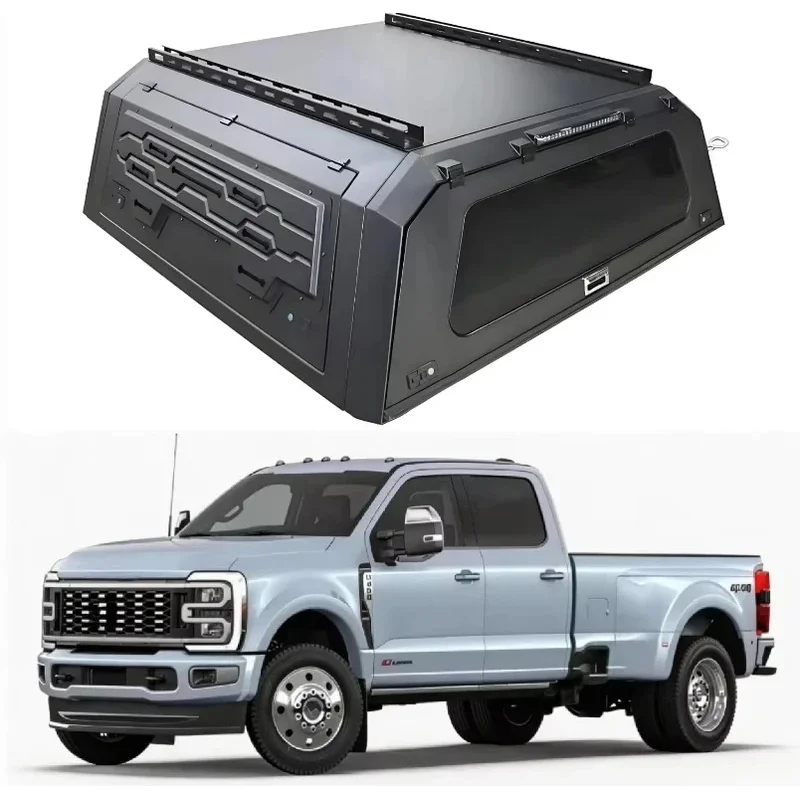 Firm Structured Pickup Hardtop Aluminum Alloy Waterproof Locking Wind Resnt Truck Canopy For F150 Offroad Travel