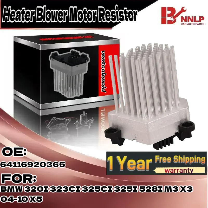 

For Heater Blower Motor Resistor for BMW 320I 323CI 325CI 325I 528I M3 X3 04-10 X5 64116920365