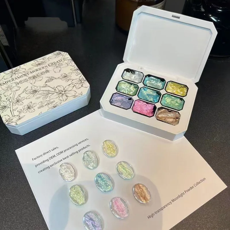 

9Colors Nail Art Aurora Fairy Powder Cream Spring Summer For Professional Manicure Design Decorations Pigment Nail Texture Gel