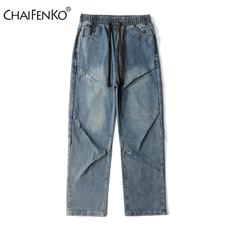 

Spring Autumn Simplicity Solid Men Straight Pants Outdoor Loose Fashion Big Pocket Casual Pants New Retro Versatile Jeans Men
