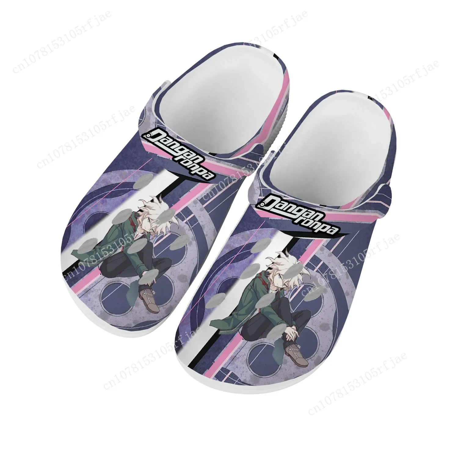 

Cartoon Game Danganronpa Komaeda Home Clogs Mens Womens Teenager Custom Built Water Shoes Garden Beach Hole Slippers Sandals