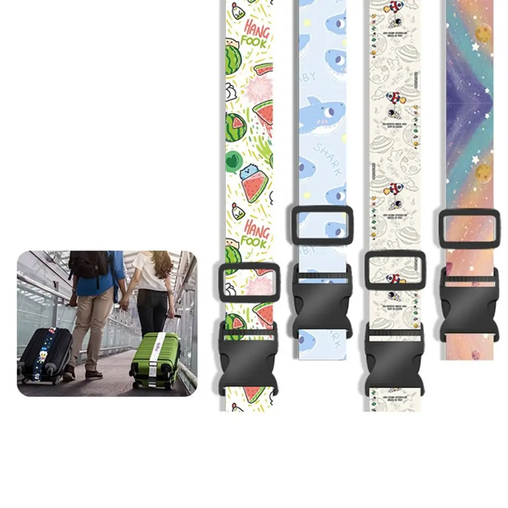 Polyester Fibre Luggage Buckle Strap Elastic Adjustable Luggage Bundling Belt Anti-theft Anti-lost Baggage Tie Down Belt