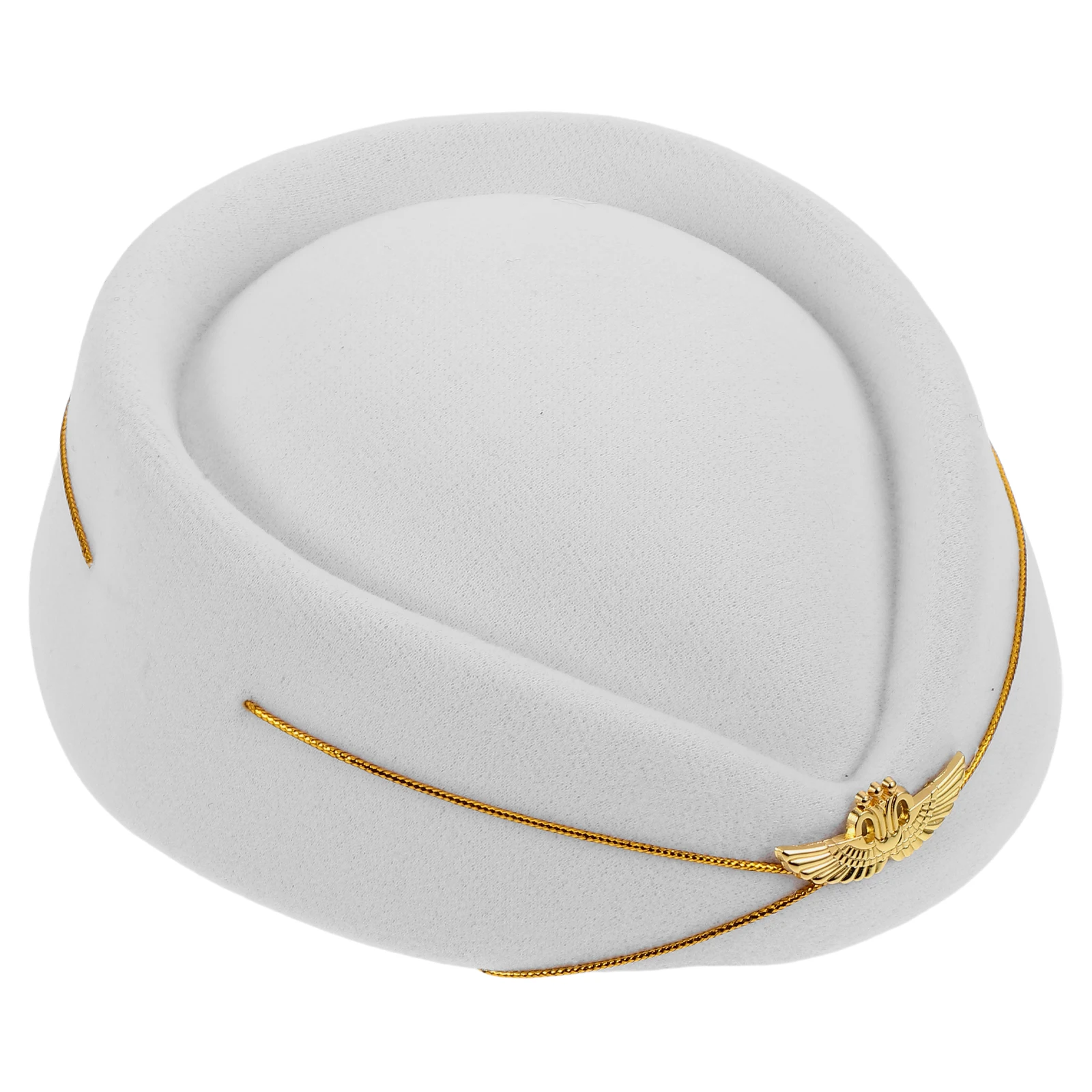 

Women'S Wool Felt Pillbox Hat Flight Attendant Costume Stylish Comfortable Professional Image Enhancement Hair Protection