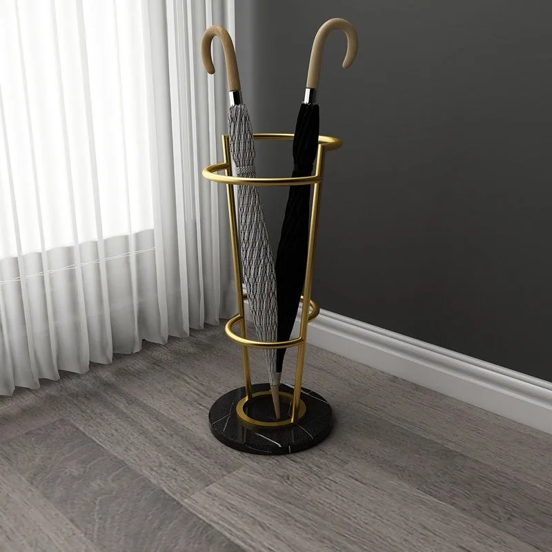 

Simple metal umbrella stand Nordic household umbrella storage bucket Creative marble Hotel lobby Commercial umbrella stand
