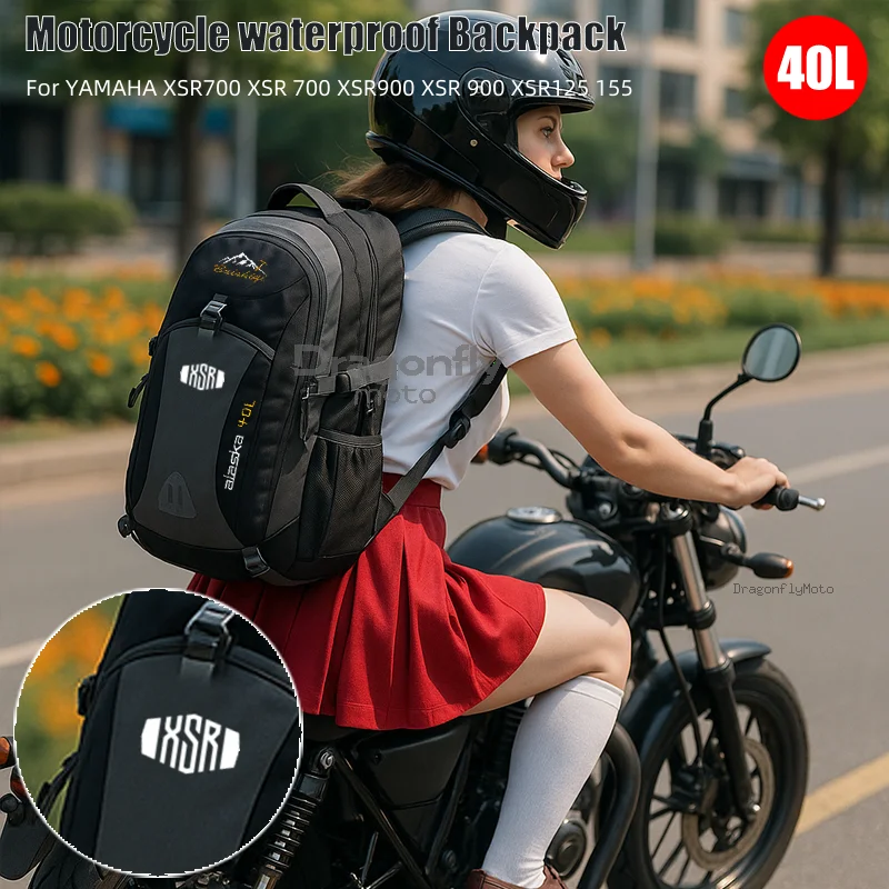 

XSR Logo Waterproof Motorcycle Backpack Hiking Lightweight Trekking Fishing Duffel Bag For YAMAHA XSR700 XSR 700 XSR900 XSR 900