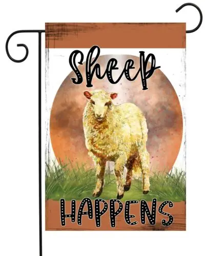 Sheep Happens   - Garden Flag  Top Quality * Double Sided