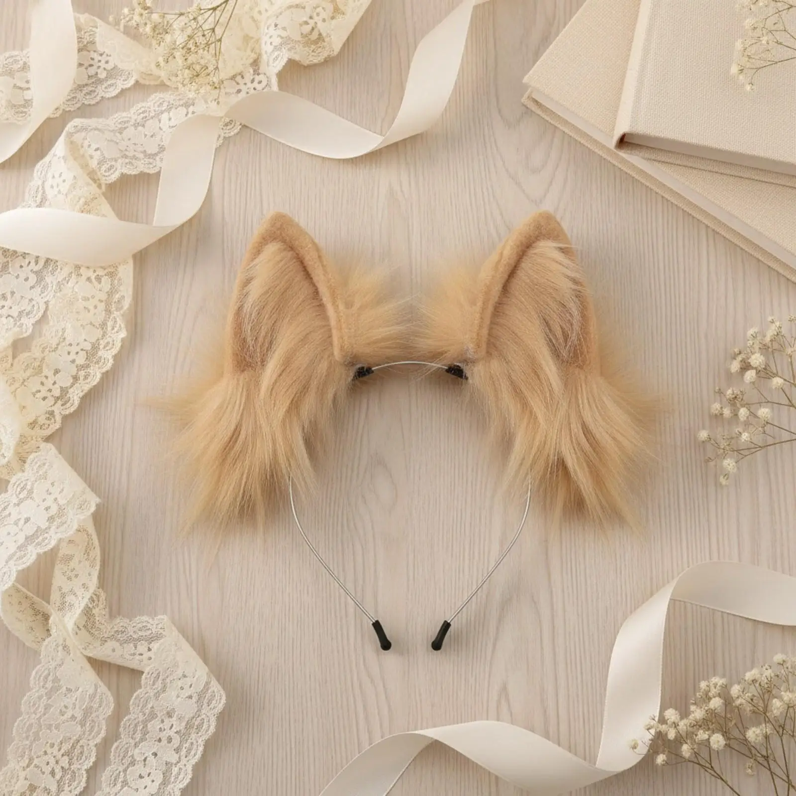 Creature Ears Headband Handmade Faux Hair Ear Headband Cute Hair Accessory for Cosplay Enthusiasts, Festival Goers, Themed