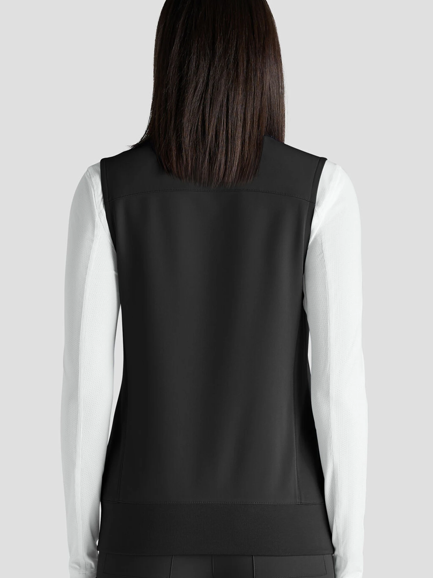 Women's Vest - 5-Pocket Zippered Non-Stretch Scrub Vest, Hospital/Clinic Workwear (Easily Matches Any Scrub Top)