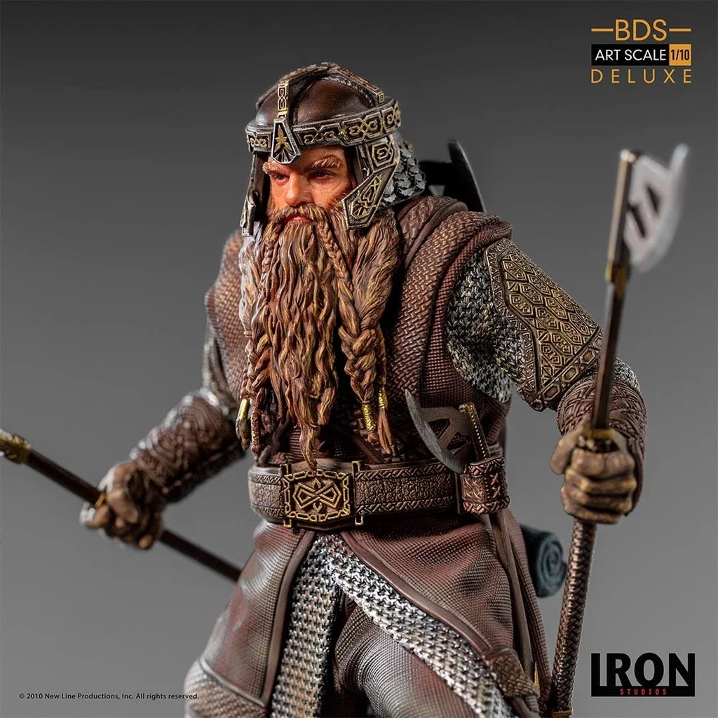 Original Iron Studios Gimli 1/10 WBLOR29320-10 Limited Edition Deluxe 21cm Figure Model Toys Collectible Ornaments Gift