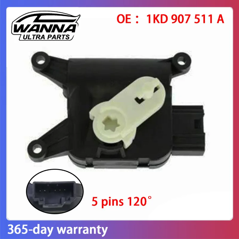 

1KD907511A Heater Central Air Door Servo Motor for Jetta Golf Passat CC Caddy Tiguan Touran A3 Q3 Octivia Superb 1KD 907 511 A