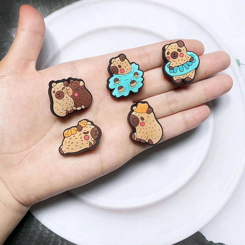 5 Pcs Lovely Capybara Shoe Buckle Cute Animal Shoes Decorations Accessories Wristband Bracelet Decor