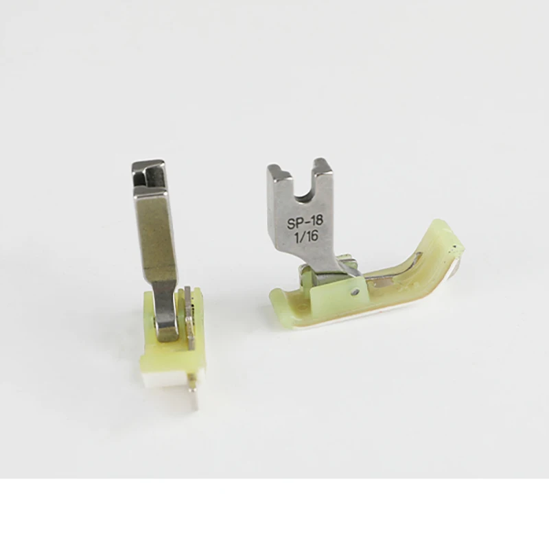 1PCS SP-18 Left and Right Side Stop Plastic Presser Foot Flat Plastic Presser Foot with Knife Open Thread Tangent Presser Foot