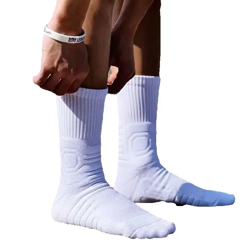

High quality men's mid to long length sports socks, comfortable and shock-absorbing, football grabbing socks, basketball socks