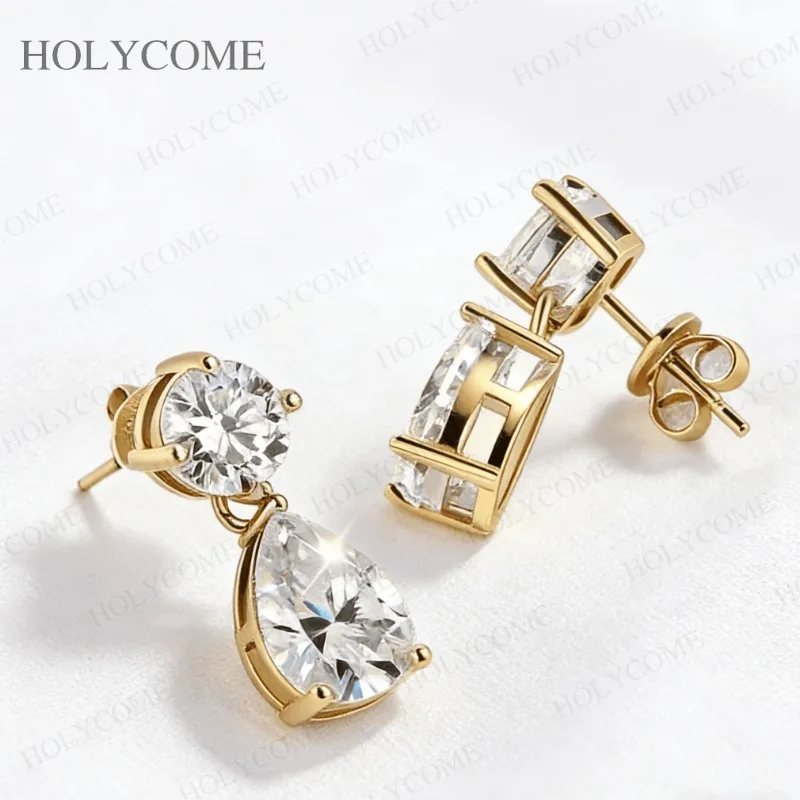 

Красочные персонализированные серьги-гвоздики с муассанитом, круглые D/черные/шампанское/голубые серьги из стерлингового серебра 925, роскошные ювелирные изделия, подарки