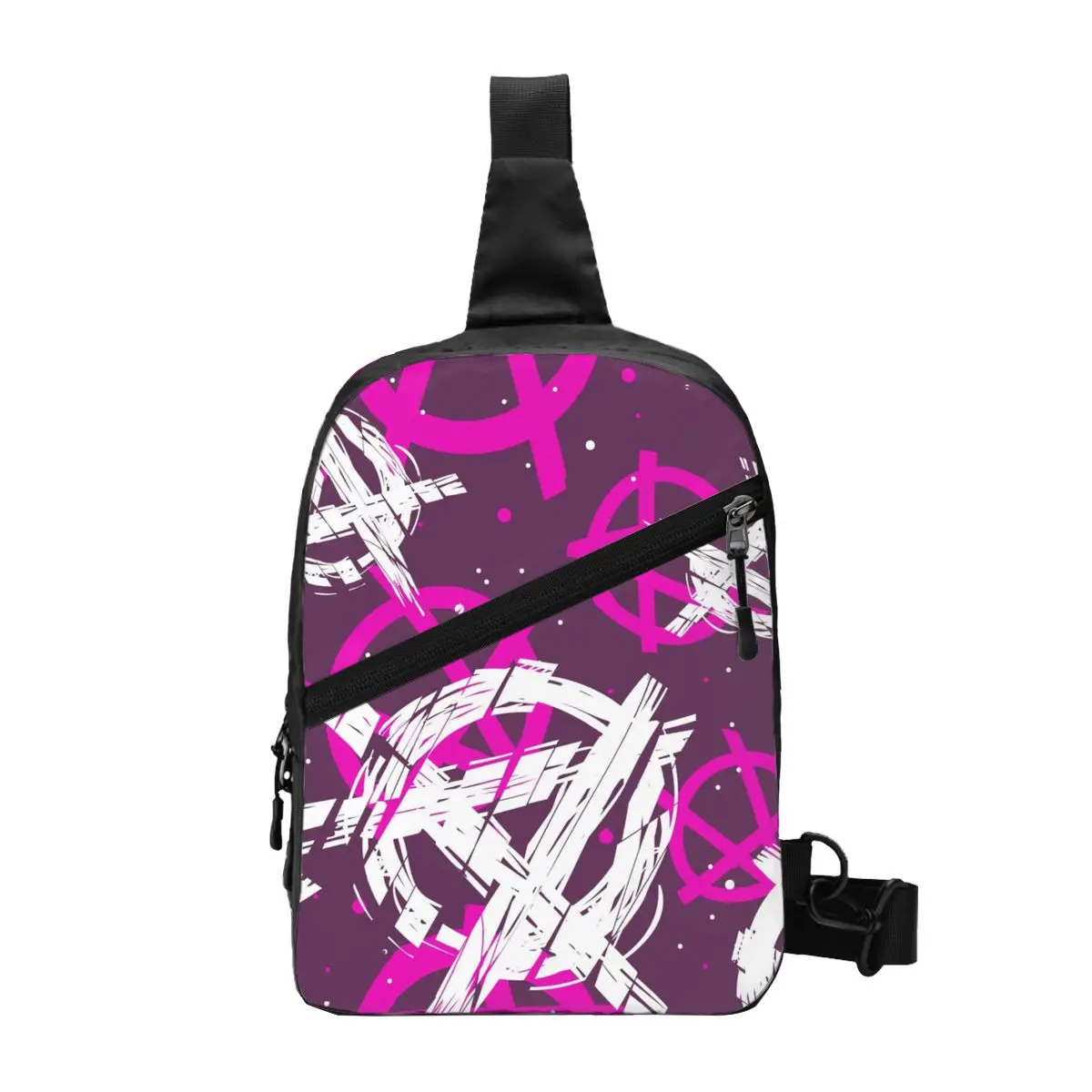 

Anarchy Chest Bag Men Sling Crossbody Backpack Chest Bag Travel Hiking Daypack Shoulder Bag