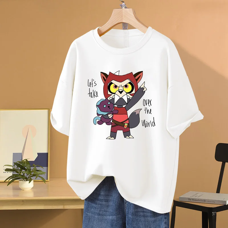 Disney The Owl House print T-shirt Leisure Sports Street Harajuku Couple Student T-shirt