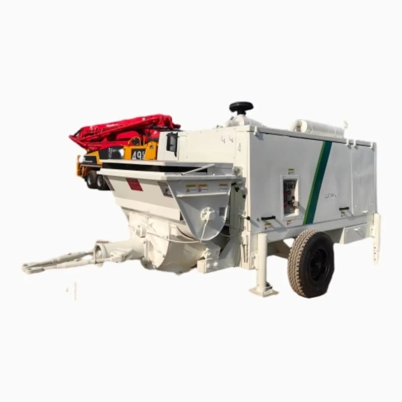 Diesel Concrete Pump Machine 84M/H Mini Rental With Remote Control