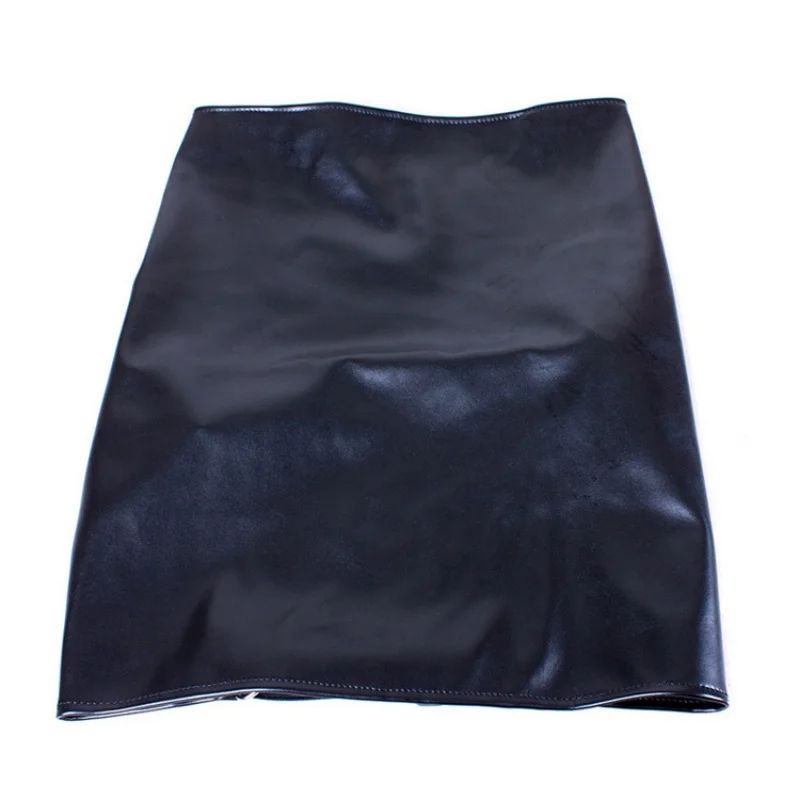 BDSM دور اللعب فو ملابس داخلية نسائية من الجلد مع مثير قابل للتعديل مفتوحة المنشعب الورك المعانقة تنورة وسط للنساء الكبار لعبة الجنس لعب #4