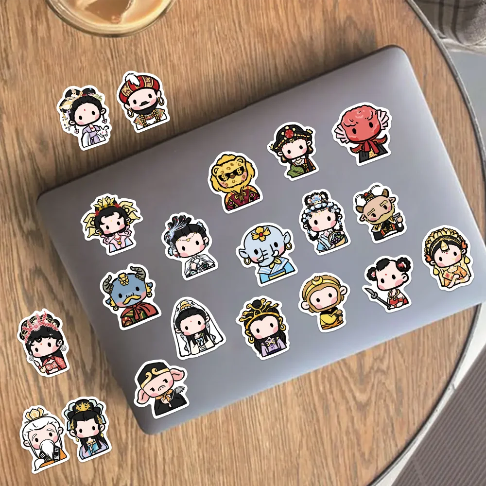 70pcs Journey to the West Q character stickers cartoon decorative suitcase guitar iPad skateboard PVC waterproof stickers