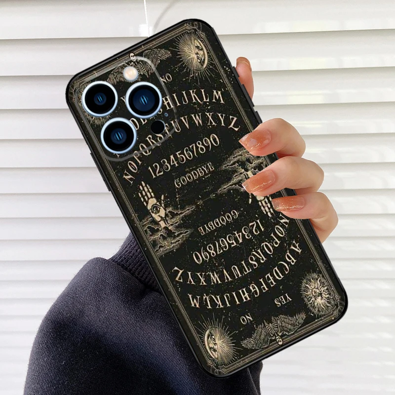 Ouija Board Phone Case For iPhone 15 11 12 14 Pro Max XR XS Max X 7 8 Plus 13 14 Pro Soft Silicone Back Cover