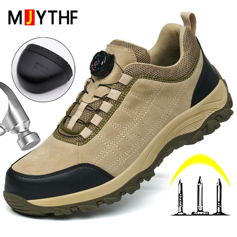 

Мужская рабочая защитная обувь из коровьей замши, противоожоговая сварочная обувь, рабочие кроссовки, обувь со стальным носком, защитные ботинки, неразрушимая обувь