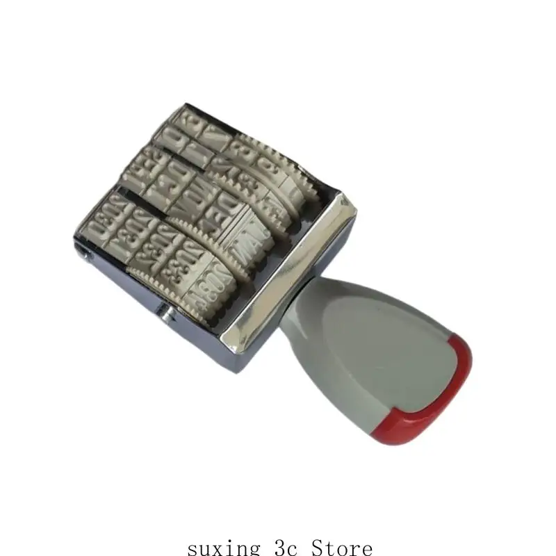 E8BE Multifunctional Number Stamp Spanish/French Date Stamp English Inking Stamp