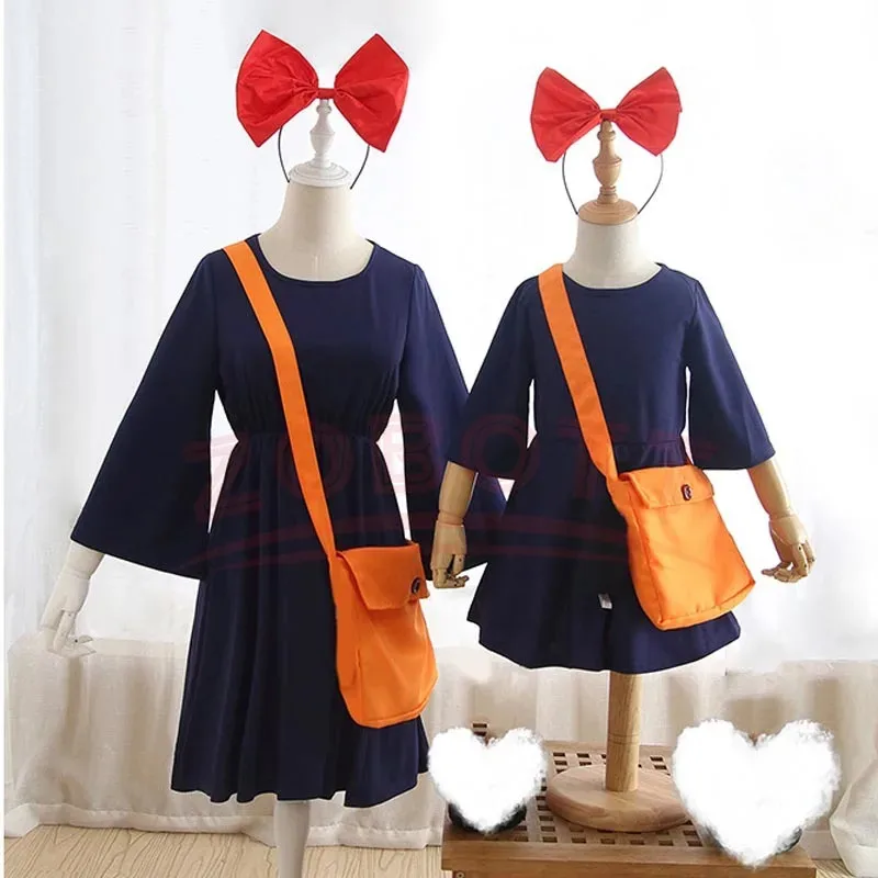 

Kids Adult Halloween Costumes Children's Clothes Little Witch Delivery Dress Miyazaki Hayao Cos Kiki Costume Love Live Cosplay