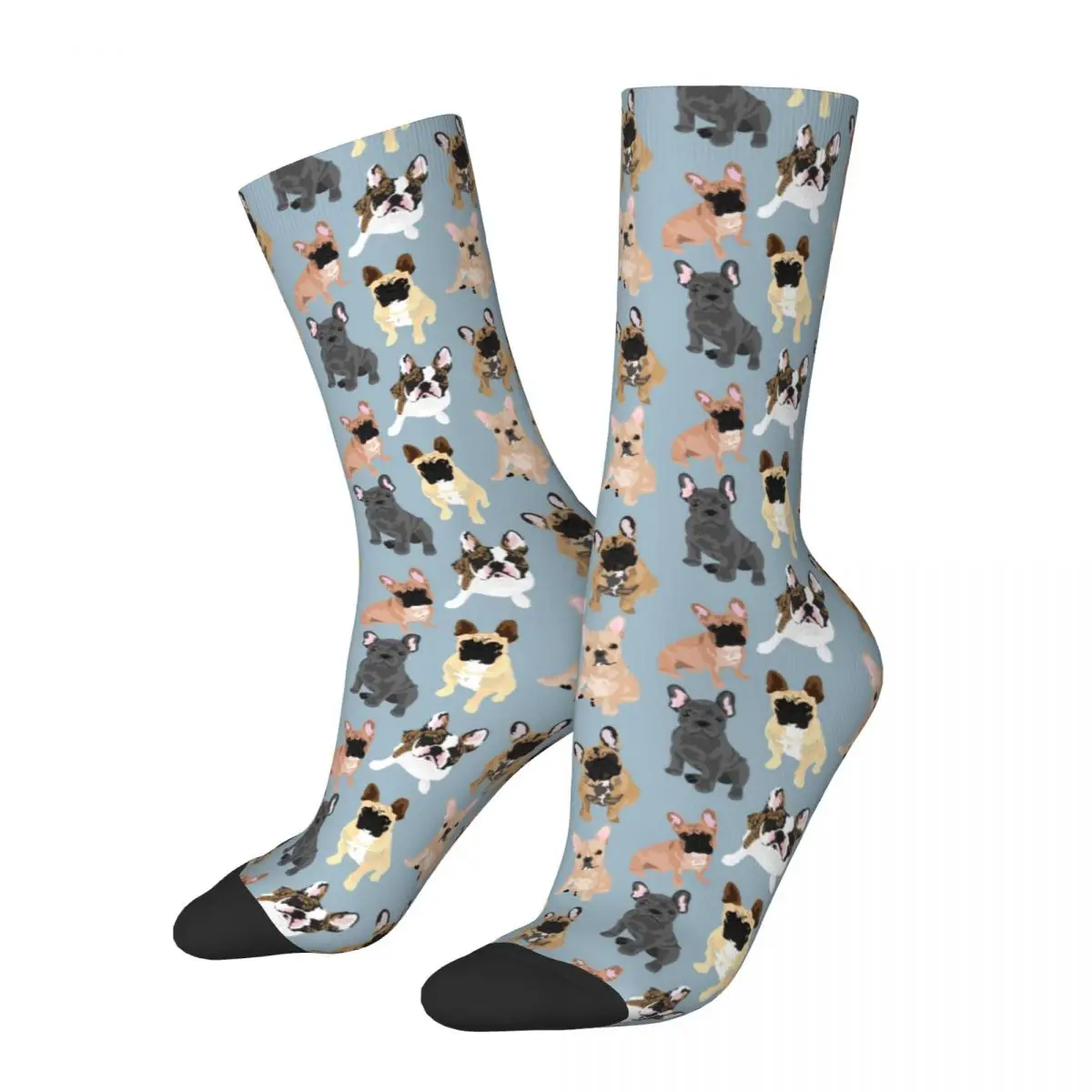 Happy Funny Male Men Socks Hip Hop Frenchie French Bulldog Sock Dog Skateboard Women Stockings Spring Summer Autumn Winter