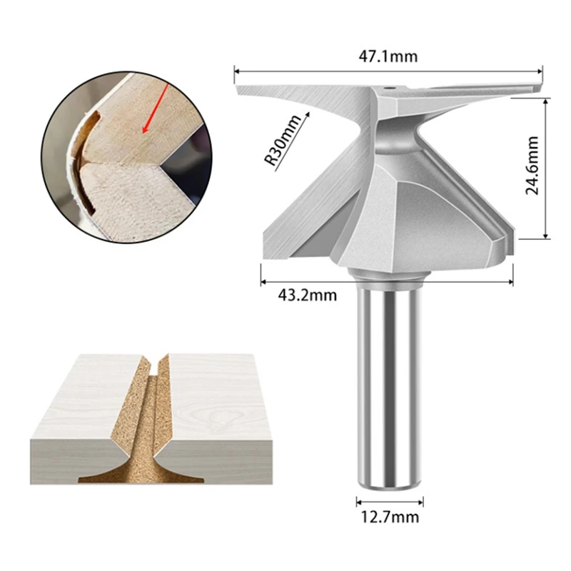 R18/R30 1/2-Inch Shank Woodworking Router Bit Double Flute Router Bits Milling Cutter For Wood Hand Tools