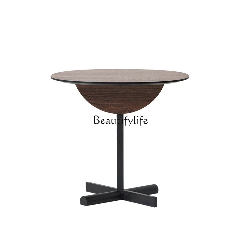 

Round table solid wood household foldable small apartment new Chinese modern restaurant table
