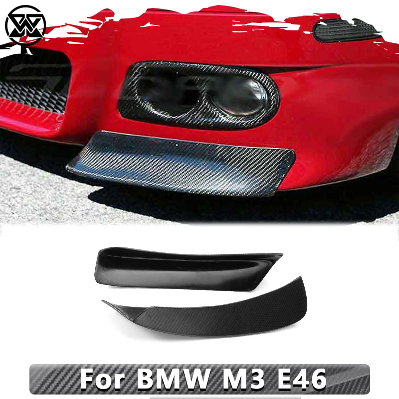 

Carbon Fiber Front Wrap Angle Car Bumper Lip Apron Splitter Spoiler For BMW M3 E46 Car Tuning Upgrade