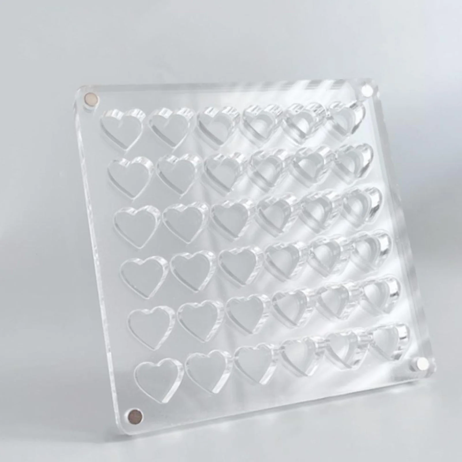 Magnetic Seashell Acrylic Organizer Box Decorative Acrylic Stackable Small Craft Organizers for Home Display Cabinet Showcase