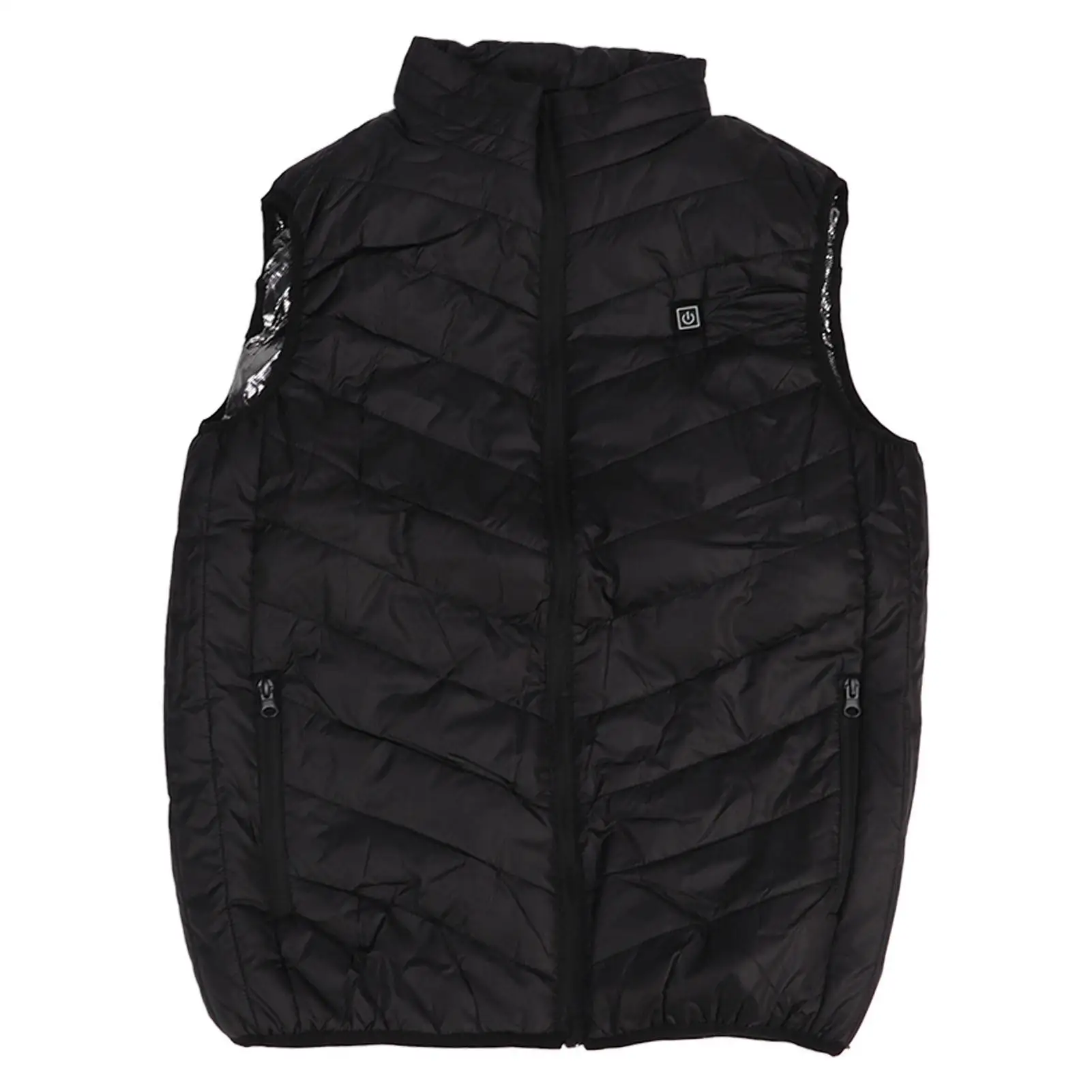 

Men Heated Vest 9 Zones Infrared Heating Black Electric Vest for skiing Outdoor Sports Wear