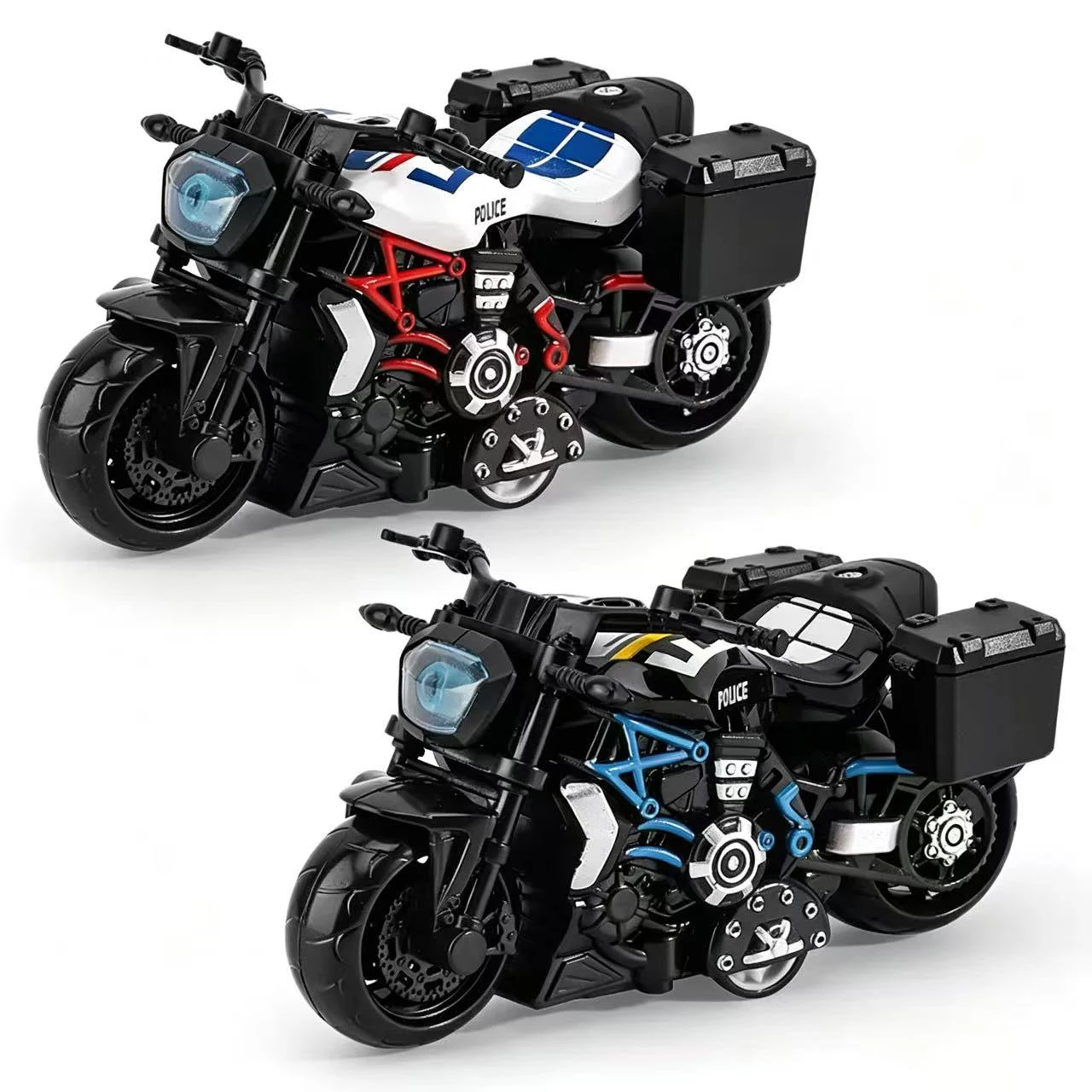 

1:32 Scale Cast Simulation Alloy Toy Motorcycle Pull-Back Drive Collectible Miniature Bike Model for Kids