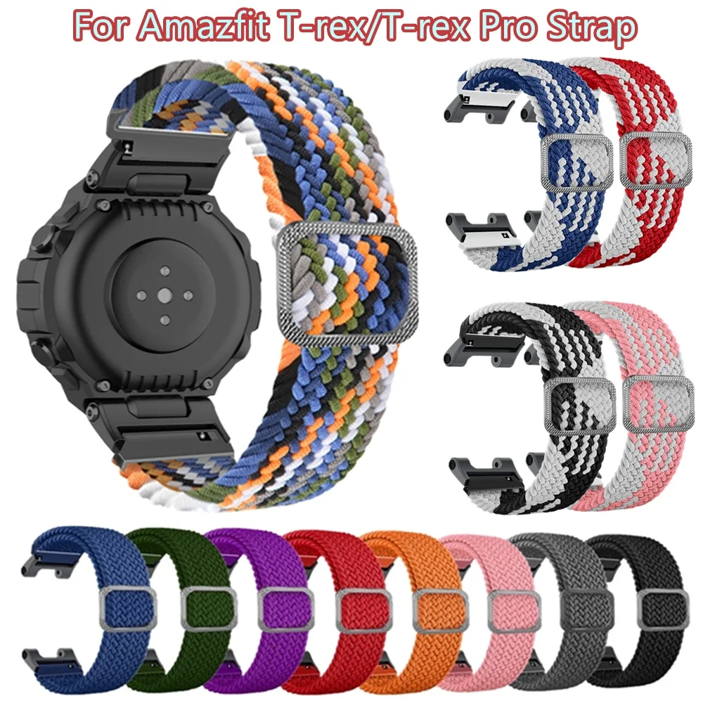 

Nylon Elastic Strap For Huami Amazfit T-REX 2 Smart Watchband Sports Bracelet For Xiaomi Amazfit T-Rex/T Rex Pro Wrist Correa