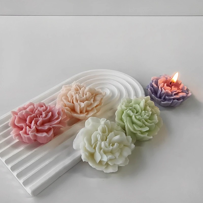 

3D Carnation Flower Silicone Candle Mold Handmade Flower Aromatherapy Gypsum Soap Resin Epoxy Making Kit Chocolate Cake Decor