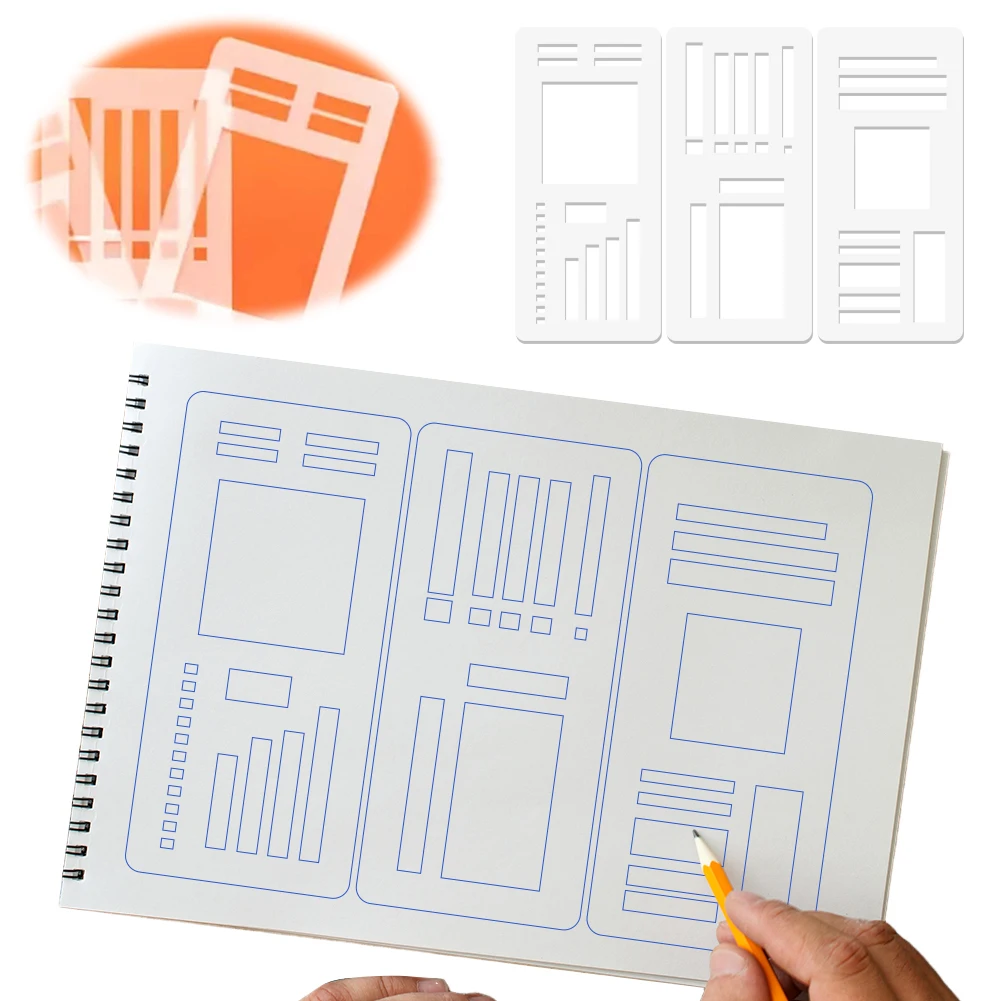 

Flexible Record Template with Dot Grid 3-Pack Stencils Drafting Tools Reusable Templates Planner Stencils Drafting Tools Set