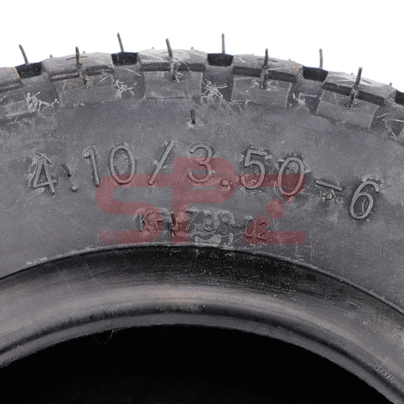 ‌ 4.10/3.50-6 مجموعة الأنبوب الداخلي والإطارات لعجلات 6 بوصة - متوافقة مع 49cc رباعية صغيرة، الدراجة الترابية، ATV، عربات التي تجرها الدواب والسكوتر