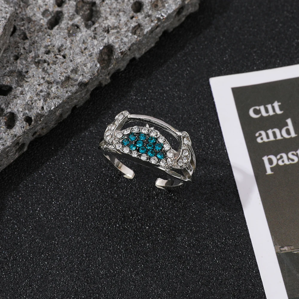 1 قطعة خاتم ليلو وستيتش الكرتوني مع الزركون البطانة تصميم غرزة لطيف الإكسسوارات لمحبي والأصدقاء هدية #1