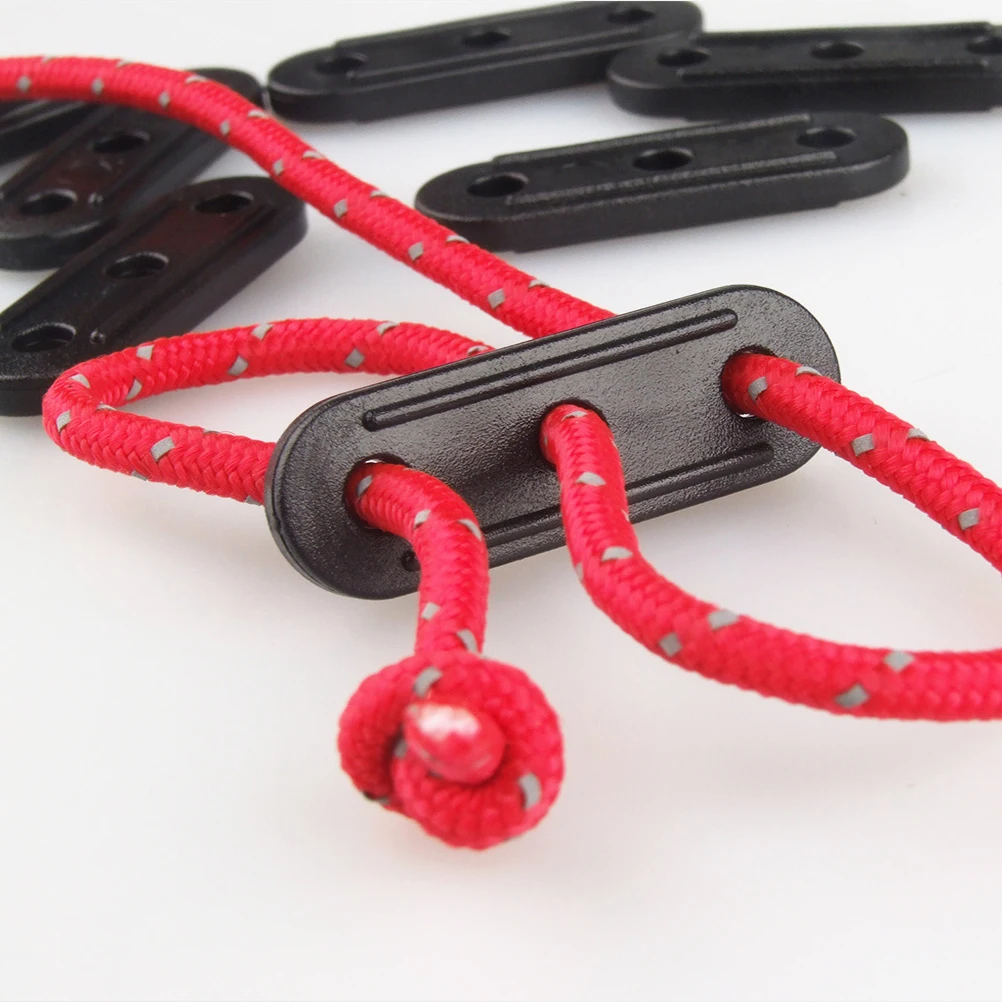 

100Pcs High Hardness Plastic Tent Rope Buckle Three-Hole Windstopper Adjustable Cord Buckles for Camping Hiking Picnic Outdoor