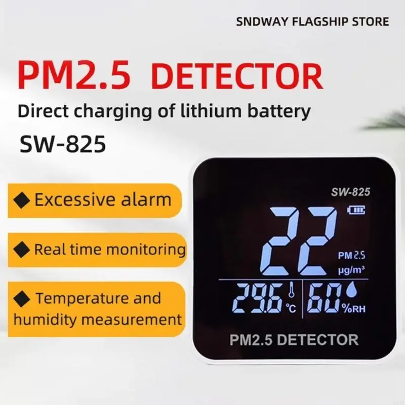 

SW825 Conveneint Air Quality Tester Efficient Air Quality Evaluation Instrument Air Quality Monitors For Individual Use