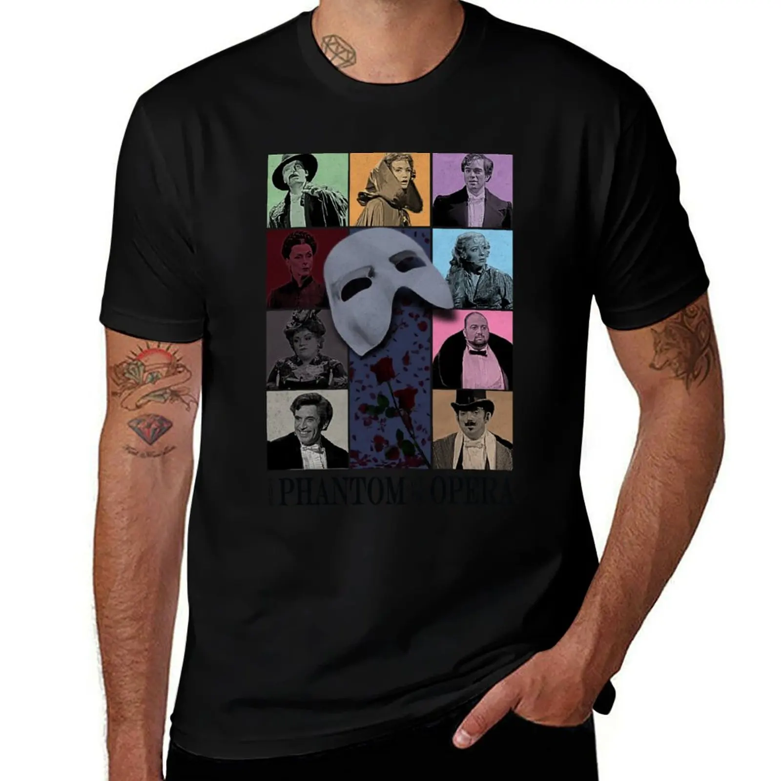The Phantom of the Opera (25th anniversary) poster T-Shirt Work Outdoor Short Sleeve Tee T-Shirt
