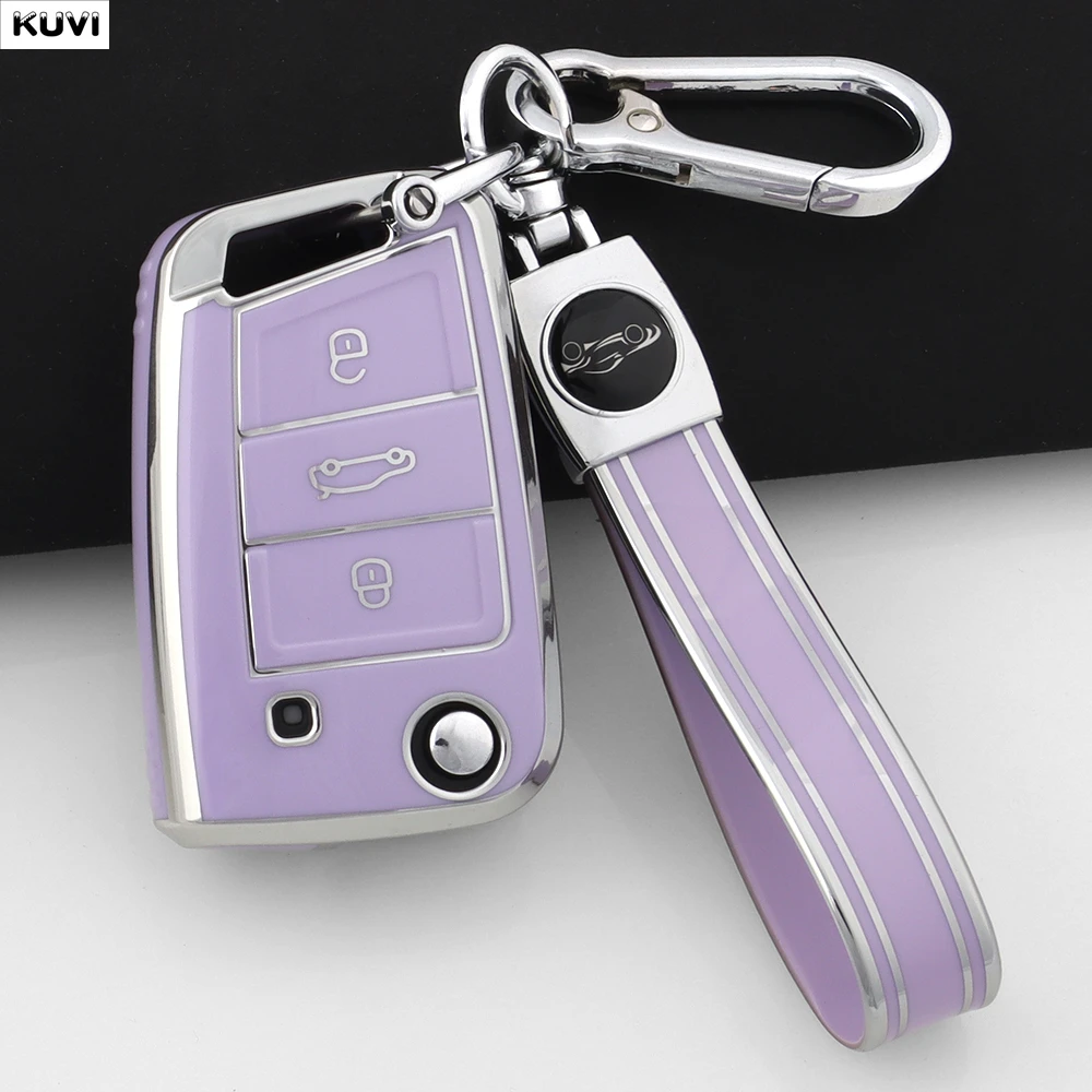 3 4 Tasten NEUE TPU Auto Schlüssel Fall Abdeckung Für VW Volkswagen Golf 7 MK7 Tiguan MK2 Für SEAT Ateca Leon FR2 Ibiza Für Skoda Octavia