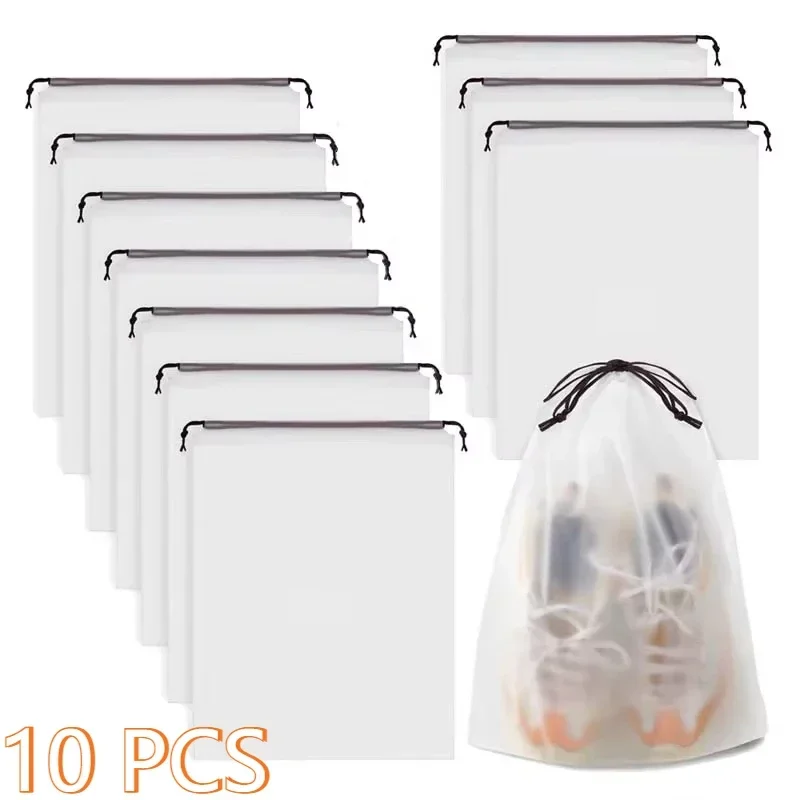 Portable Shoe Storage Bags, Eco-Friendly Drawstring Design