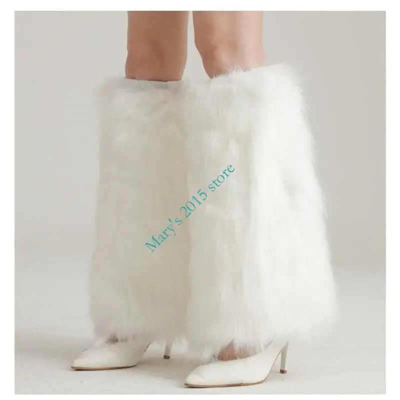 E15F Protezioni per le gambe per eventi festivi Scaldamuscoli natalizi per donne Oggetti scena per festival